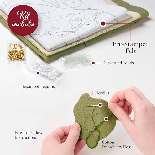 Image of Bucilla, Felt Applique 18 inch Stocking Making Kit, Holy Journey, Perfect for Holiday DIY Arts and Crafts Projects, 89710E