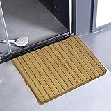 LSMKKA Bathroom Mat Non Slip for Shower, Wooden Slatted Floor Mat/Elevated Doormat for Indoor Outdoor, Safety Standing Board Platform, Comfortable (Size : 90x110x4.3cm (35.4x43.3x1.7in))