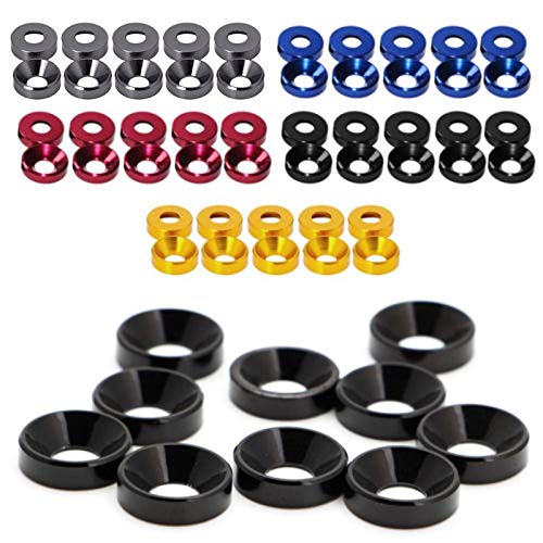 Rondella A Cono Anodizzata A Testa Svasata Rondelle Blu 10 Pezzi M5 Guarnizione A Vite A Testa