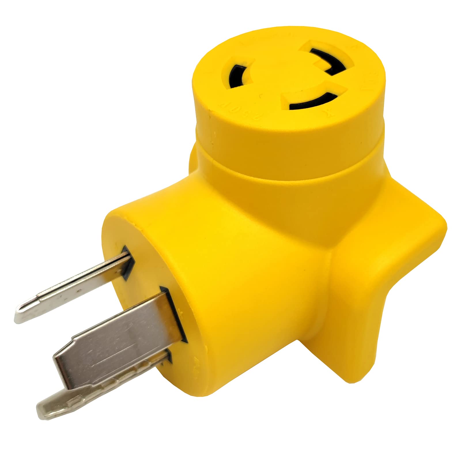 Parkworld 62985 Dryer 3 Prong Adapter NEMA 10-30P to L6-30R One Piece Compact Adapter, Output 30amp 250volt