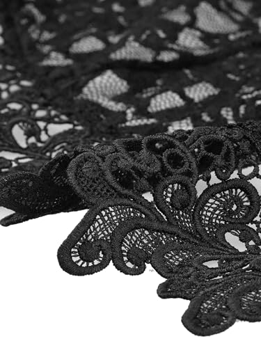 Image of Allegra K Floral Lace Shrugs for Women's Evening 3 /4 Sleeves Formal Elegant Bolero Cardigan