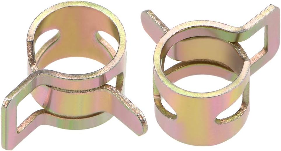uxcell Spring Band Type Clamp 8mm Inner Dia Fit 8.59.2mm OD Hose Fuel