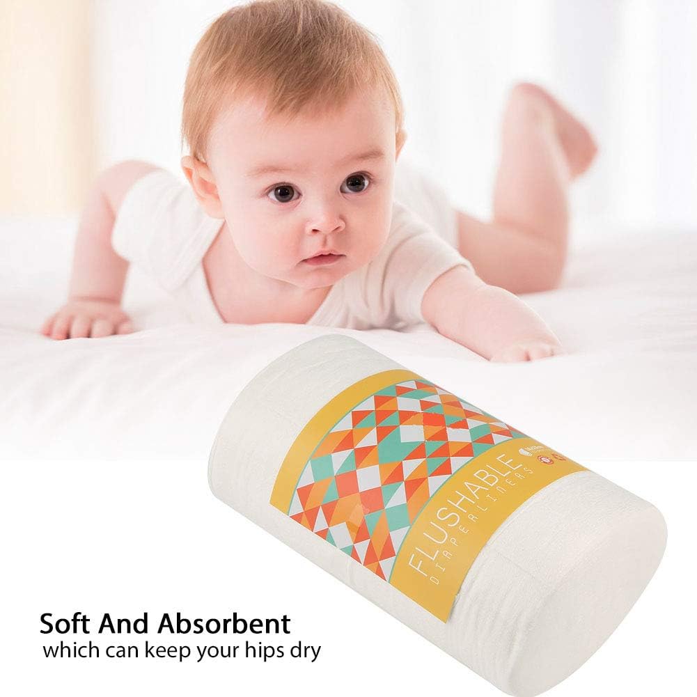 Doublures de Couches Jetables en Fiber de Bambou pour bébé, 100 Pièces/rouleau, Lingettes Humides pour Utilisation à Long Terme pour Couches et Pantalons