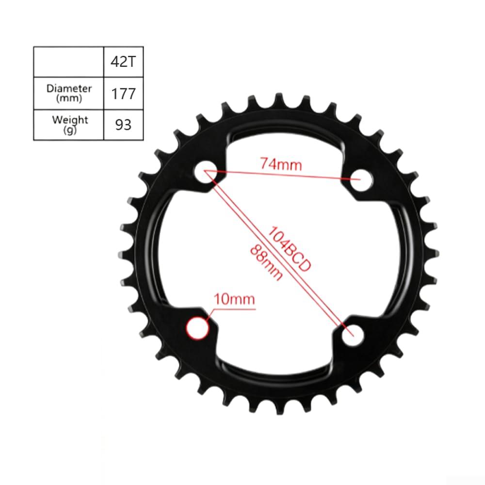Juego de Bielas MTB 170mm Cuadrado 104BCD 42T-50T