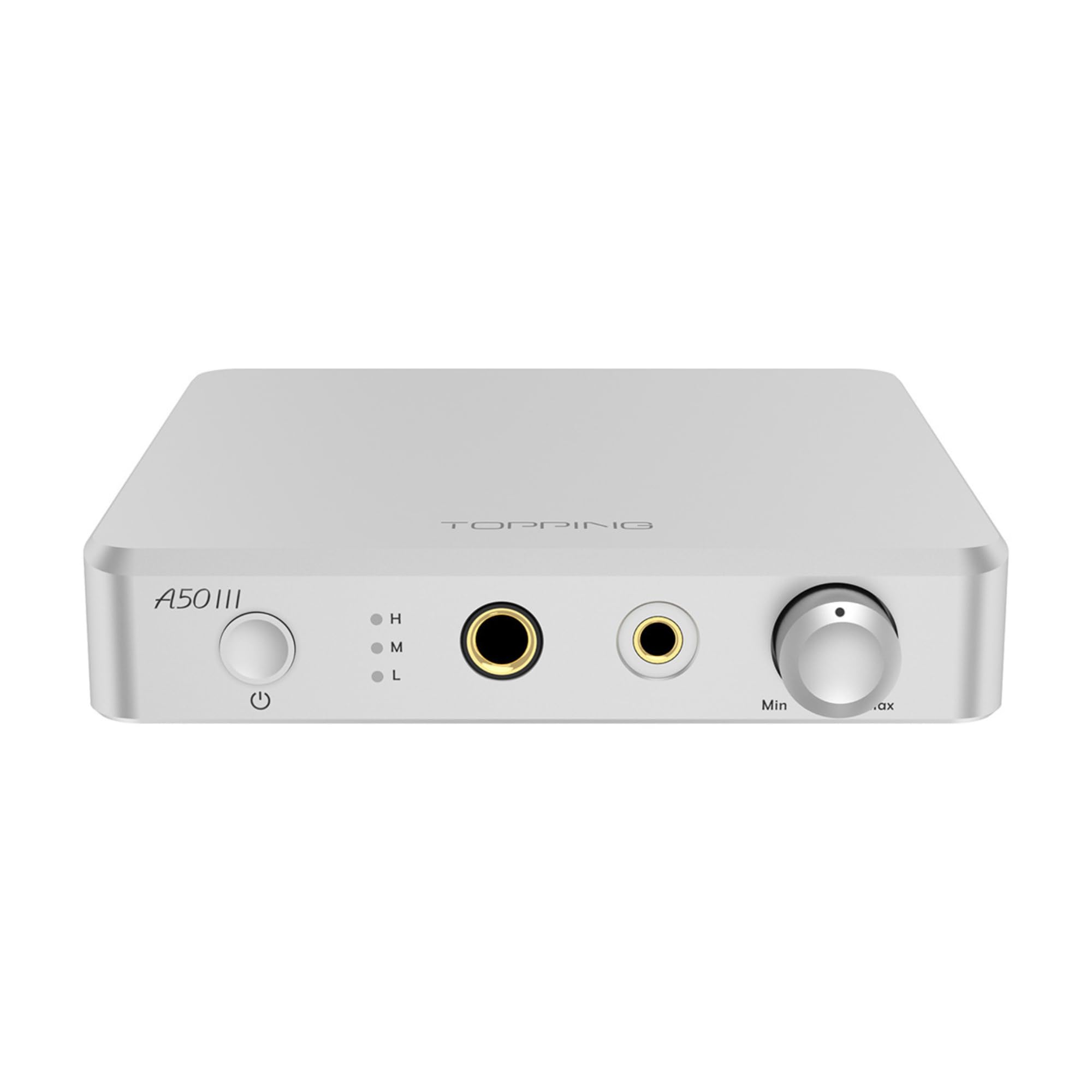 aoshida topping a50 iii nfca headphone amp, rca/trs input hifi headphone amp, 4.4mm/6.35mm headphone amplifier with 3 gain settings, 3500mw*2 earphone amplifier, 12v trigger, home audio hpa (silver)