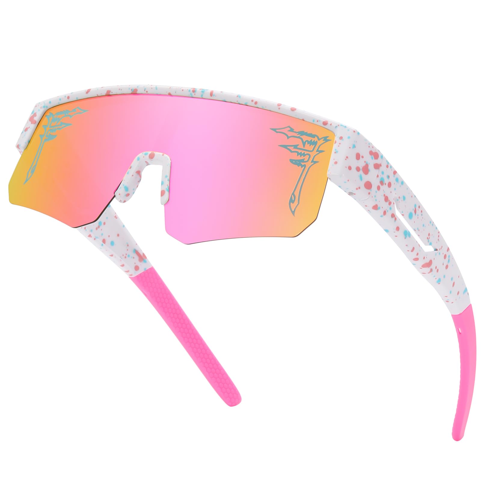 FIXEROS Polarized Fit Over Glasses Sunglasses for Men Women Wrap Around Sports Goggles for Driving Cycling Fishing