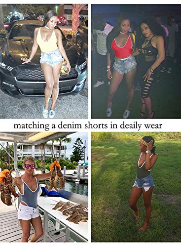 FITTOO Women Monokini Retro Thong One Piece Swimsuit Deep V High Cut Sexy Trikini Push up Strappy Backless S Olive - Thumbnail 6