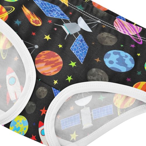 Joisal Bright Girls Underwear Toddlers 2t Cotton Girl Panties Cute Cute Cartoon Rockets Black Briefs Girls Undies4