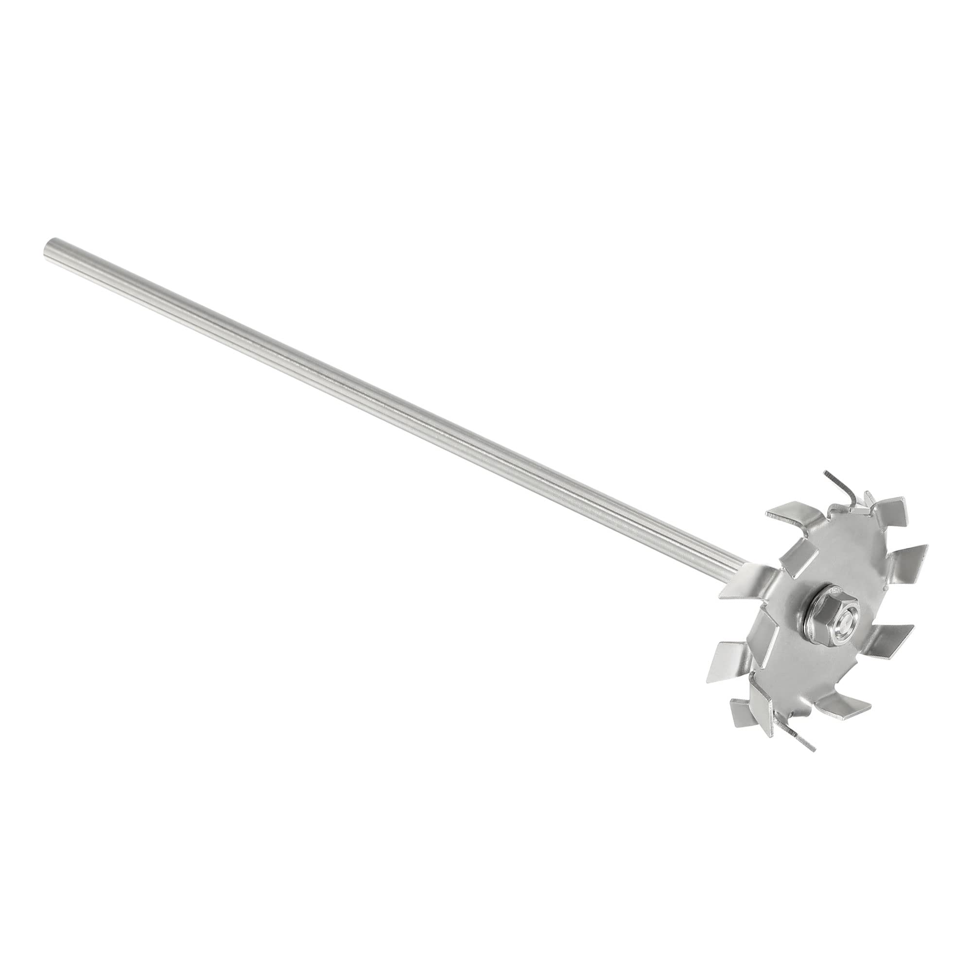 sourcing map 304 Inoxidable Acero Agitador Varilla 11.81" Longitud Dispersión Máquina Agitar Palos con 2.76" ID Dispersión Disco para Laboratorio, Industrial