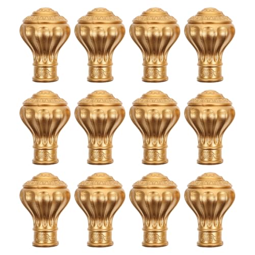 CHILDWEET 12 Pcs Elegant Roman Rod End Finials Chic Curtain Rod Accessories Window Treatments Decorative Curtain Rod Heads