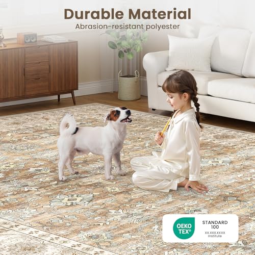 Tapis de salon 160x230 grand format antidérapant poil court - 6