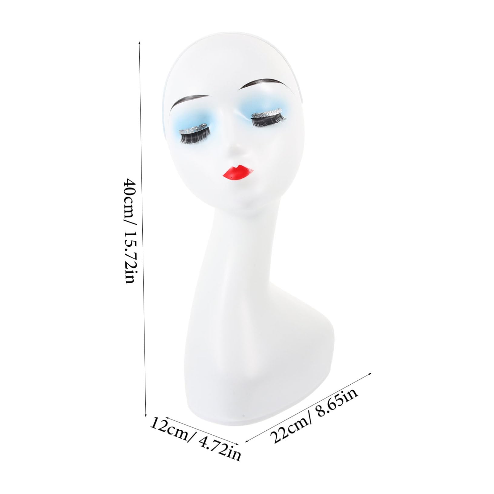 Ipetboom Dummy Head Model for Wigs Display Wig Stand Mannequin Head Stand for Storage