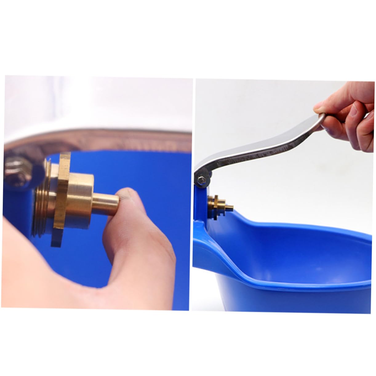 Abbeveratoio per Cavalli e Mucche in Plastica Blu, Grande | Uso in Fattoria, Facile da Lavare, Livello Dell'acqua Stabile, Alimentazione Automatica Dell'acqua
