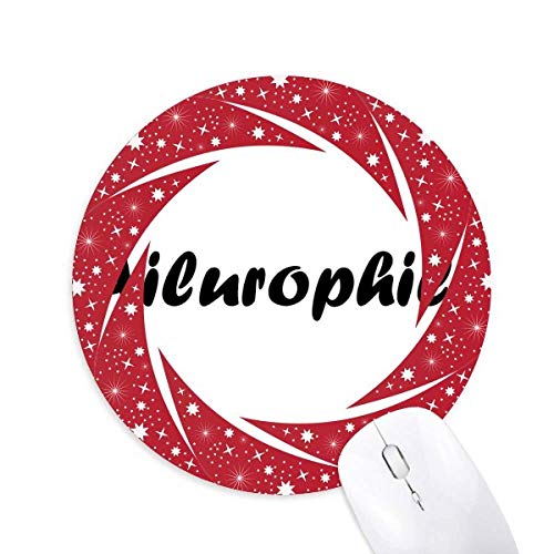 スマートなワードailurophile 円形滑りゴムの赤のホイールパッド