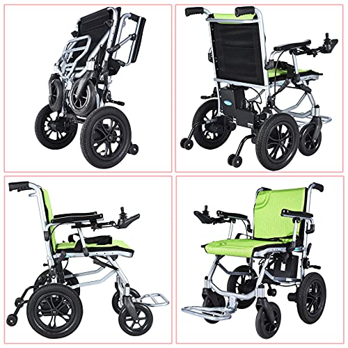 Cadeira Rodas EléTrica, (Leve / 14kg)- DobráVel/Carga 100kg, Apoio Para Os PéS MóVel/Alcance De Cruz