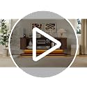 DHH 60" Fluted TV Stand with Power Outlet for TVs up to 65", Mid Century Modern TV Console with LED Lights and Storage,Entertainment Center with Sliding Door for Living Room Bedroom(Walnut) image 7