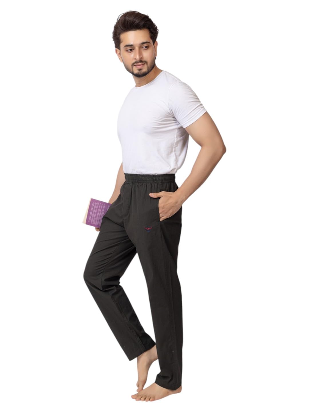 Men’s Cotton Premium Comfort Regular Fit Casual Track Pants/Joggers/Pyjama – Lightweight, Breathable, Stylish, Stretchable with Anti-Bacterial Fabric-image-2