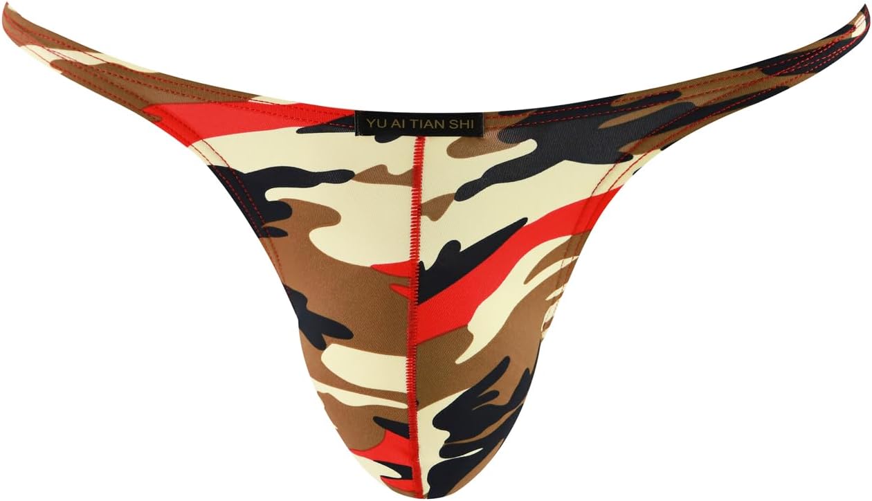 Men's Fashionable Camouflage Color Underwear Soft Lightweight Low Rise Briefs Underpants YY2201