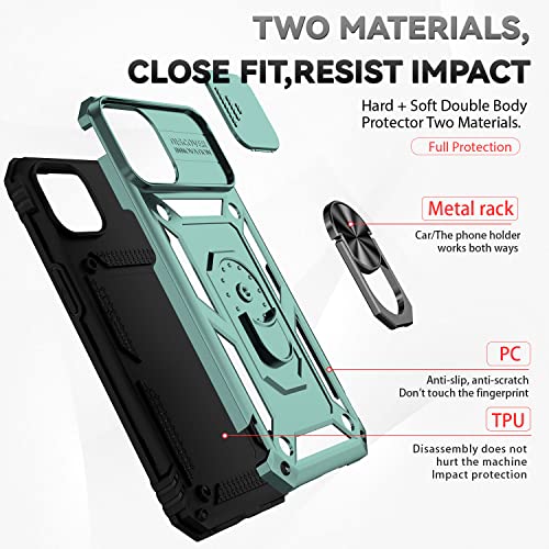 Hitaoyou Compatible with iPhone 14 Plus Case, iPhone 14 Plus Magnetic Case with Camera Cover & Kickstand Military Grade Shockproof Cover - image 7