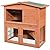 PawHut 2-Tier Rabbit Hutch Outdoor, Large Guinea Pig Hutch, Bunny Cage with Ramp, Rabbit Run, Slide Out Tray for Indoor 100.5 x 55 x 101 cm