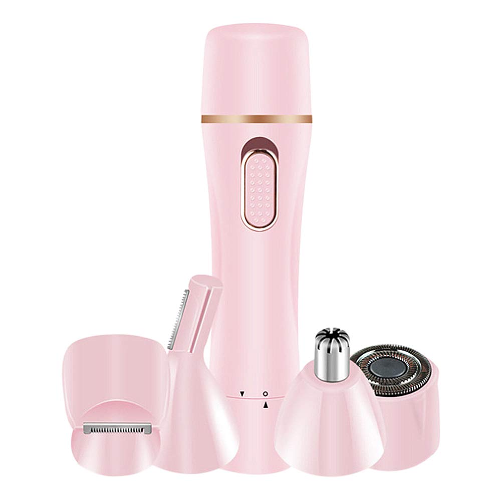 Afeitadora Eléctrica Multifunción USB para Mujer Rosa