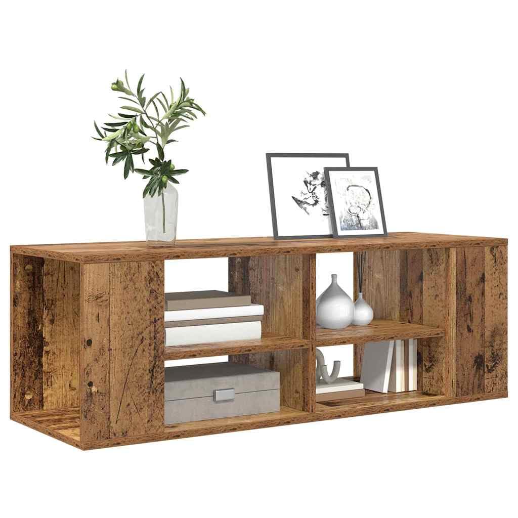 Mobile TV Sospeso 102x35x35 cm, Armadio a Parete Legno Vecchio | Mobiletto sospeso salvaspazio per soggiorno, ideale per organizzare decoder e console da gioco con stile moderno.