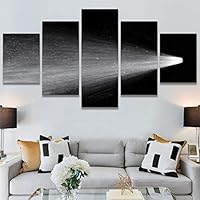 SIGNWIN 5 Panel Canvas Wall Art Modern Art Abstract Contemporary Edgy Mixed Media Multicolor Patterns for Home Decorations Ready to Hang - 60