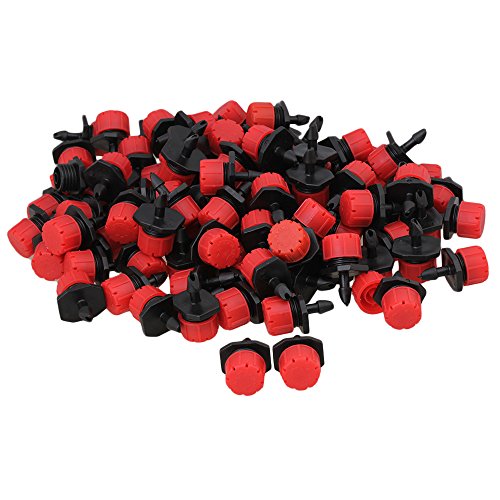 akaddy Riego por goteo ajustable Micro riego emisor goteros 1-70l H/100 unidades