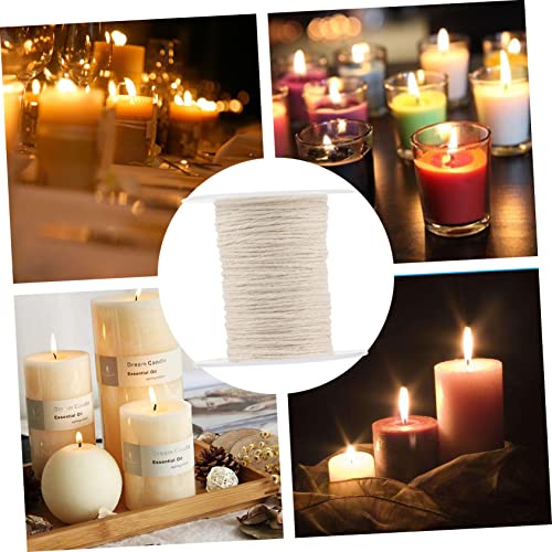 Tofficu 2 rollos de pabilo de algodón puro para velas 60m miniatura 5
