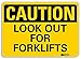 SmartSign ?Caution - Look Out for Forklifts? Sign | 7" x 10" 3M Reflective Aluminum