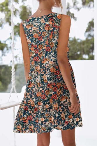 Image of nclook Women's Summer Casual Dress Sweet Cute V Neck Sleeveless Mini Dresses with Pockets