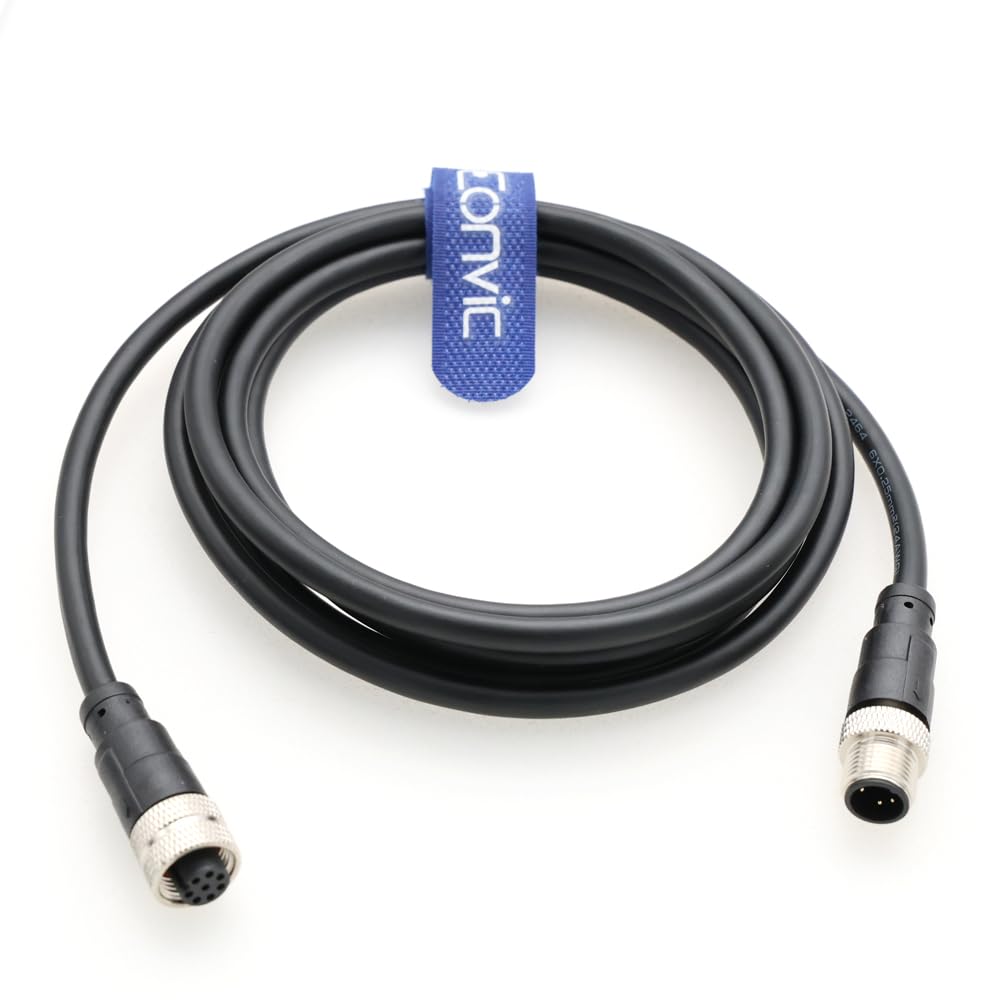 Câble M12 6 broches A code mâle vers femelle étanche Aviation Sensor Cable Plug Blindé Injection Moulding Industrial Electrical PVC Cable 5m