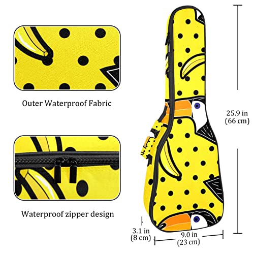 Housse pour ukulélé Toucan Oiseaux Banane Motif pois Jaune 10 mm Rembourrage épais 53,3 cm Sac de transport avec sangles… - Les Beatles, Paul McCartney, John Lennon, RIngo Starr, George Harrison Housse pour ukulélé Toucan Oiseaux Banane Motif pois Jaune 10 mm Rembourrage épais 53,3 cm Sac de transport avec sangles… – Image 5