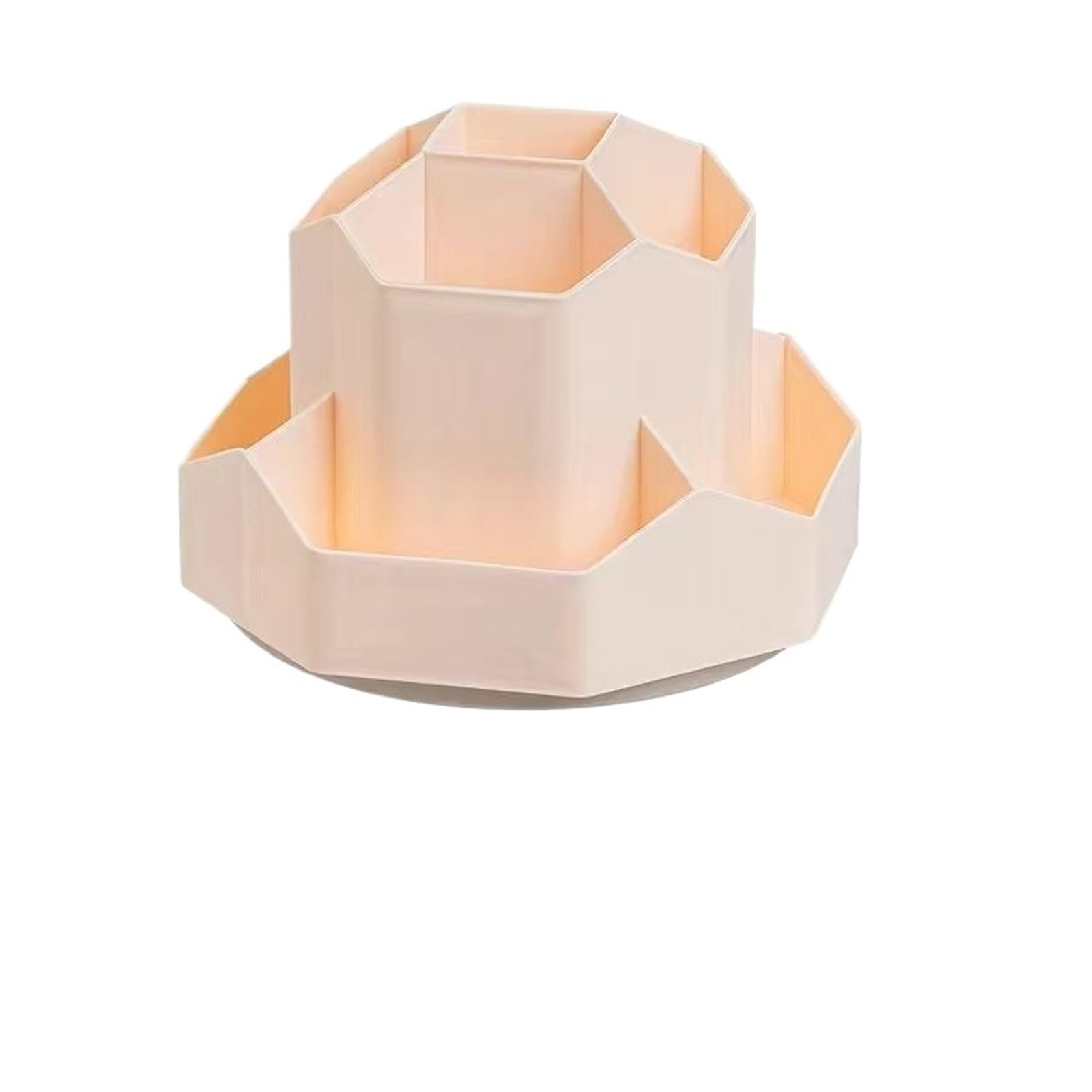 Porte-stylo rotatif à 360° rose de grande capacité pour rangement de bureau