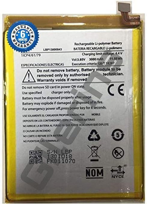 Image of Original LBP13000043 Battery for Lava Z91 / X10 Battery with 6 Month Warranty** (HH297)