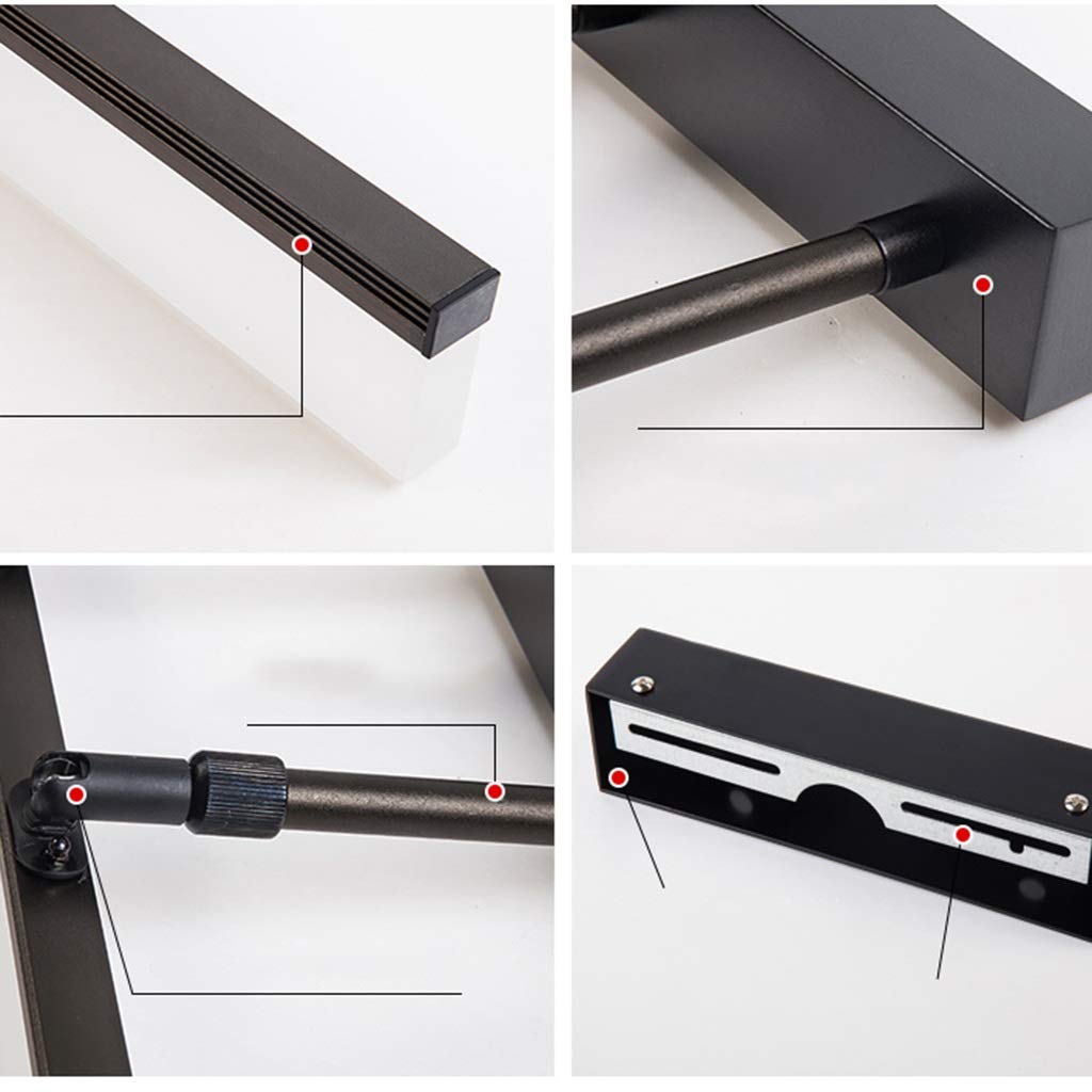 Badspiegellampen Led Spiegelfrontleuchte Wandleuchte Schrankspiegelleuchte Feuchtigkeitsgeschützte Schminkspiegelleuchte Aluminiumsockel Wandbeleuchtung/B-40Cm/8W