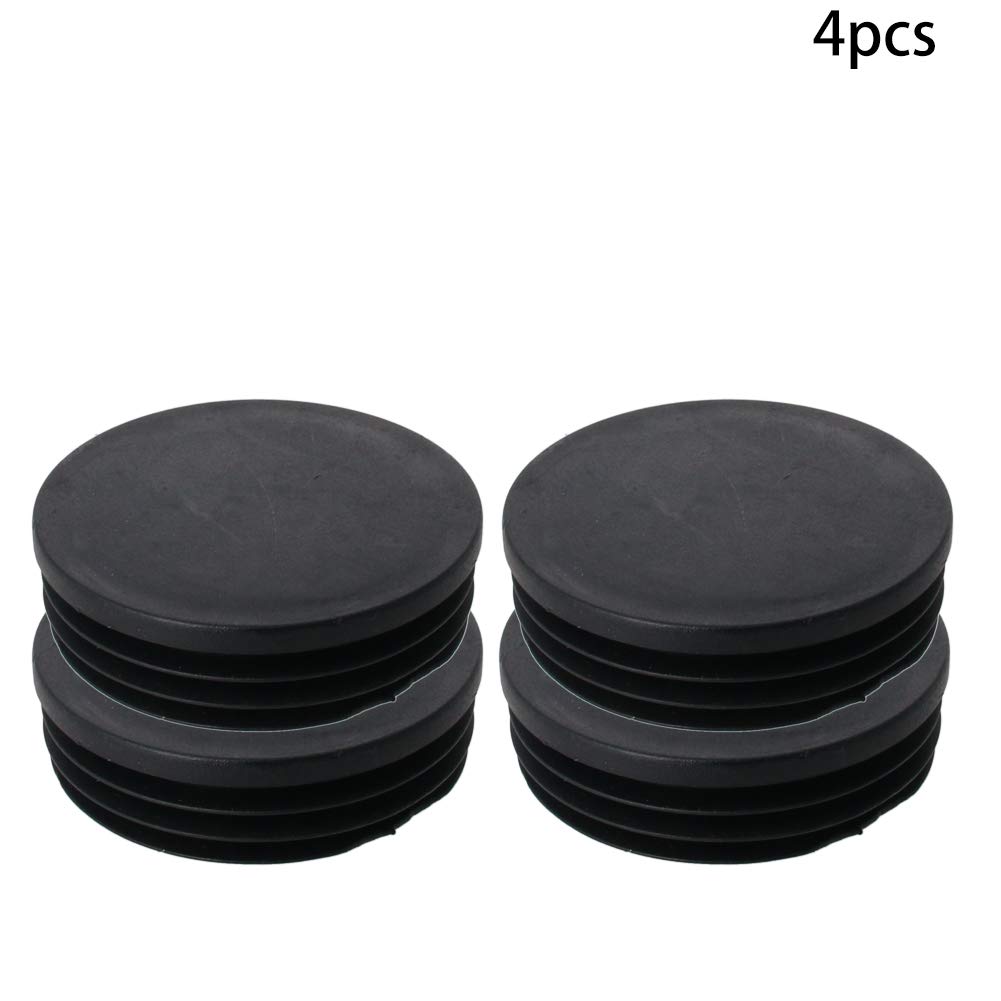 Tappi Terminali Per Corrimano Neri - Set Da 4 Pezzi In Plastica Diametro 50mm