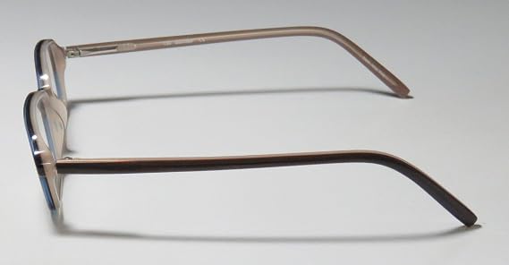 Marcolin 771 Mens/Womens Designer Full-rim Flexible Hinges Casual Modern Color Combination Eyeglasses/Eyewear (48-18-135, Navy/Brown / Taupe)