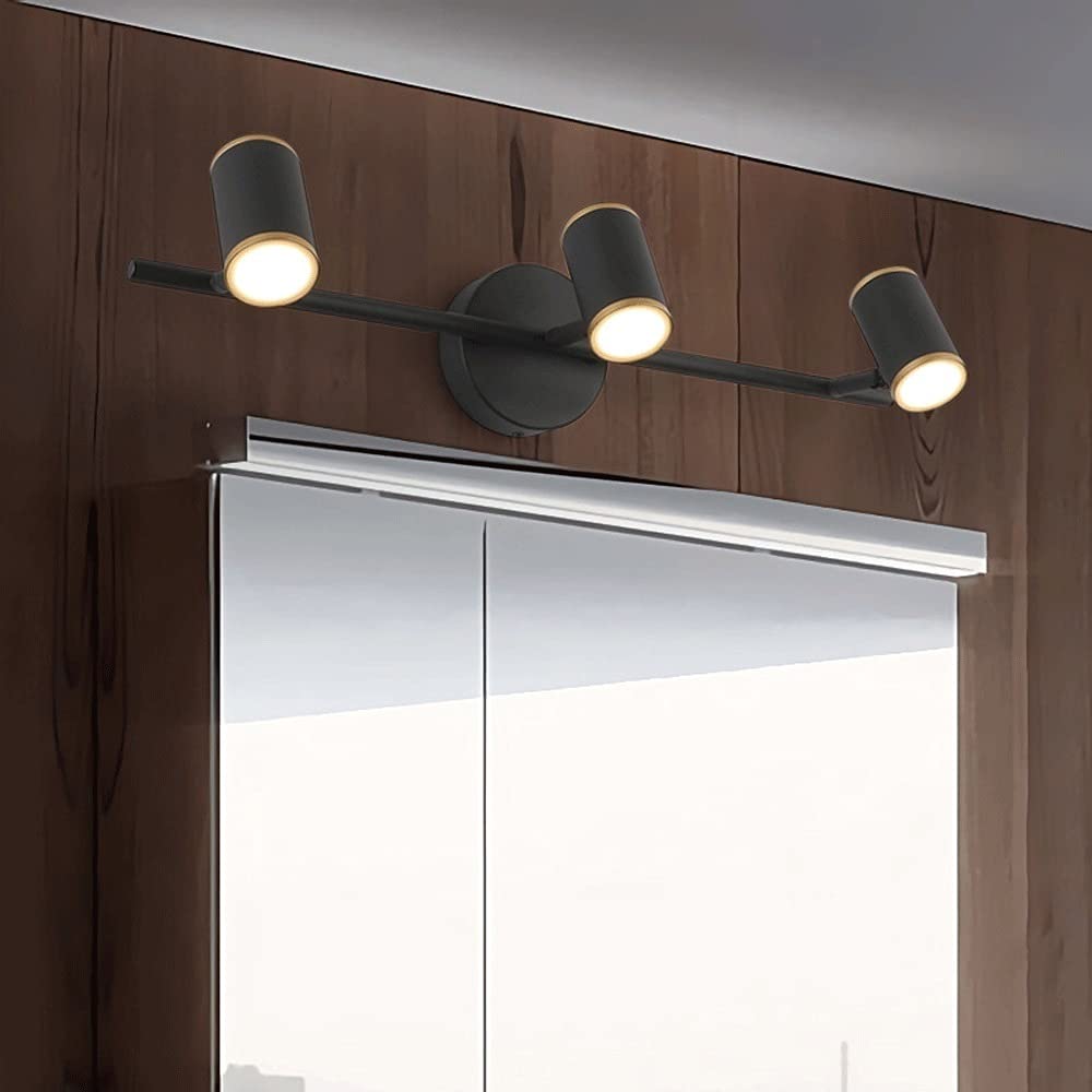 Lámpara LED de Pared para Espejo de baño con 3 Luces | Aplique de Pared para Espejo de baño | Lámpara para Cuadros | Lámpara de Pared Frontal para Espejo de Maquillaje y cosméticos, luz blan