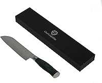 Vista 3 de Chef Craft Elite - Cuchillo alemán Santoku, hoja de 7 pulgadas, 12 pulgadas de largo, acero inoxidable/negro