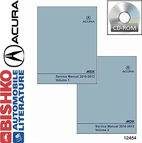 2010 2011 2012 Acura MDX Shop Service Repair Manual CD Engine Drivetrain Wiring