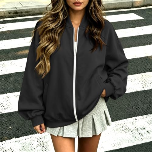 Fleece Full Zip Jacket Women Office Work Casual Sweatshirts No Hood - image 2