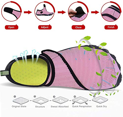 Image of MAYZERO Water Shoes Men Women Swim Surf Shoes Beach Pool Shoes Wide Toe Hiking Aqua Shoes Winter House Slippers