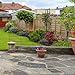 Thealyn Metall Gartenzaun, Dekorative Bordüre, Kein Graben, Rostfreie Tierbarriere für Blumenbeet, Hunde (81cm H x 71cm B, 5 Paneele, Gesamtlänge 3,5m)
