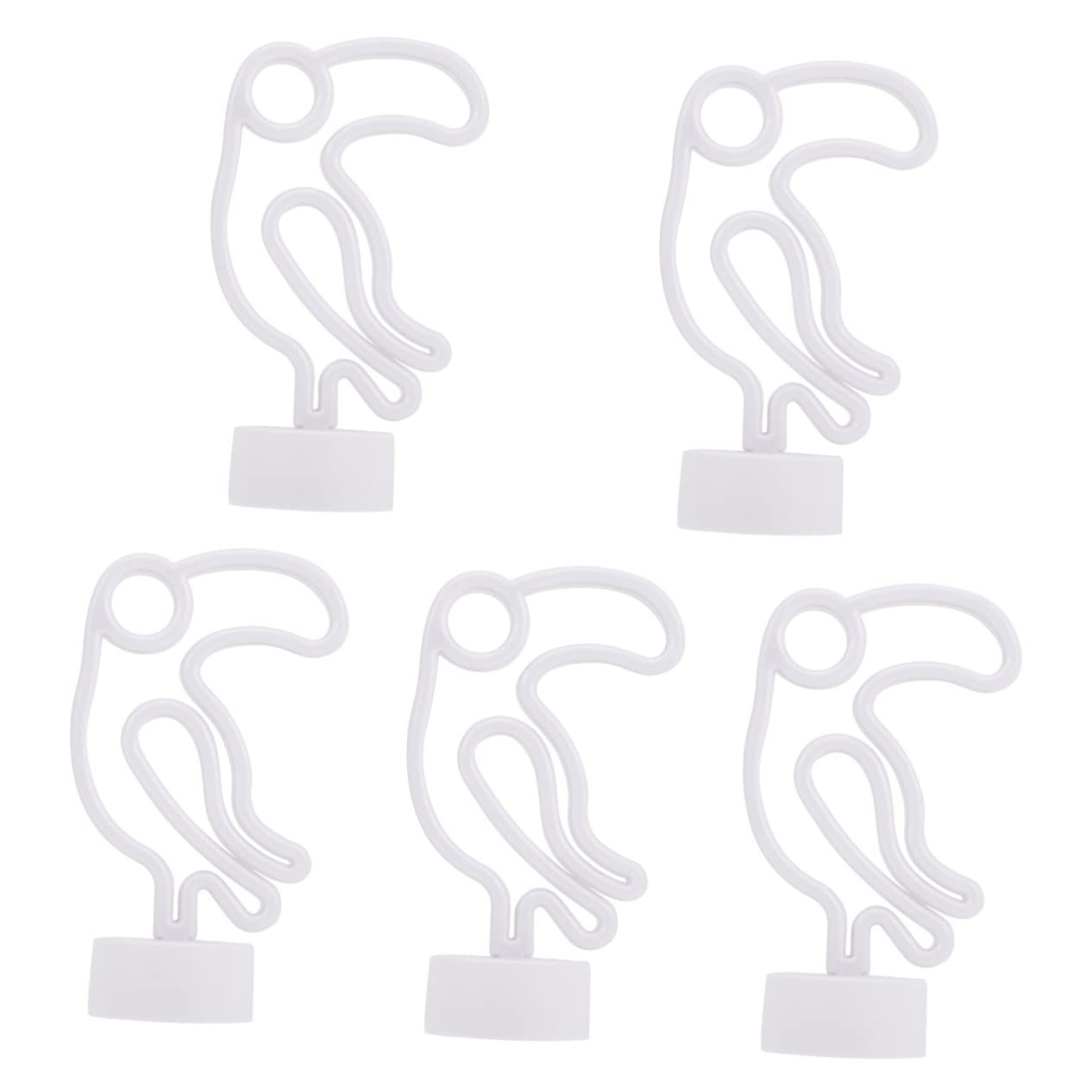 Luz de noche LED con forma de pájaro carpintero decorativo pack de 2 unidades color blanco