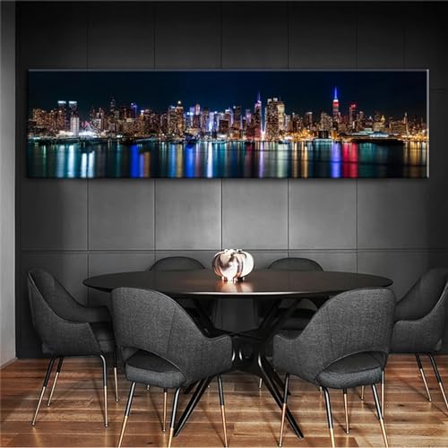 Peinture sur toile pour décor de chambre à coucher sans cadre 60x180