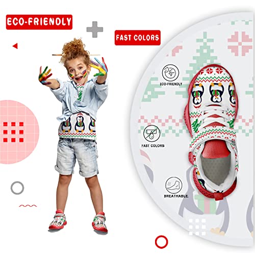 Christmas Kids Boys Fashion Sneaker Athletic Running Shoe with One Strap4