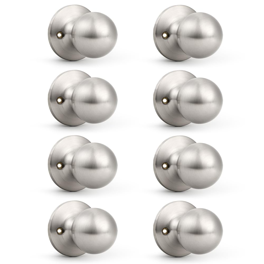 Probrico Brushed Nickel Privacy Door Knobs - 5 Pack -29