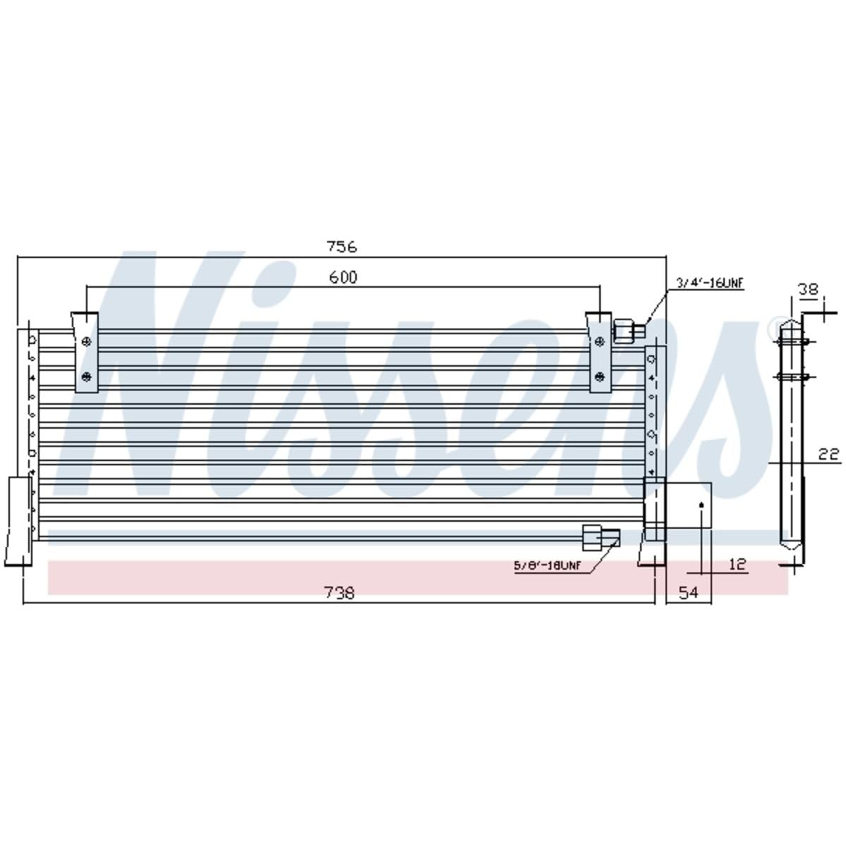 NISSENS Condensatore, Climatizzatore 94460 Compatibile con: JEEP CHEROKEE