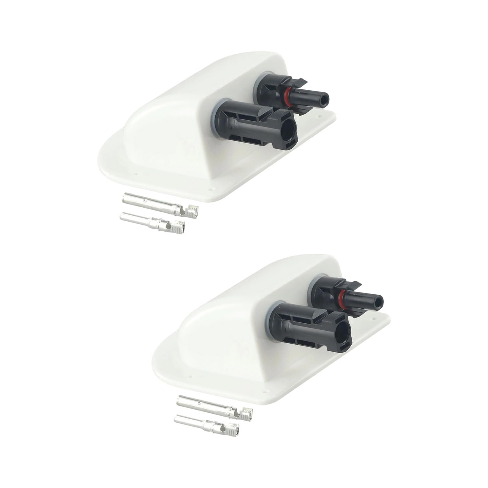 Solar Panel Cable Entry Glands Sealing Box Quick Install Double Cable Entry Housing for Caravans Motorhome Boats Waterproof Car Junction Box